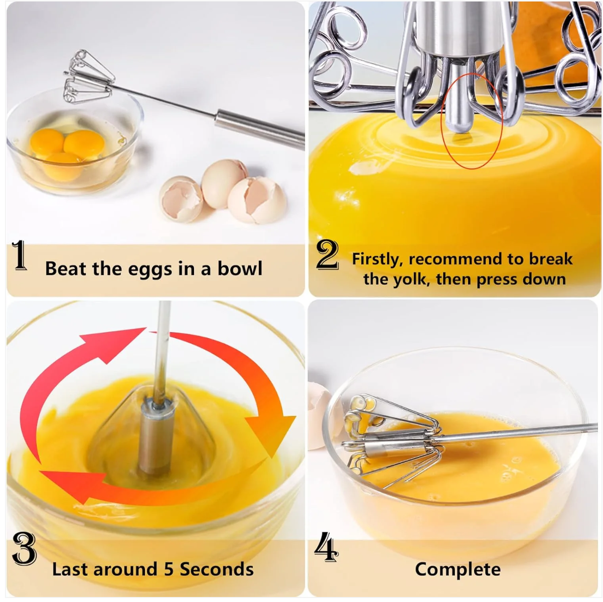 HomeJoy Rotary Egg Whisk – 27CM