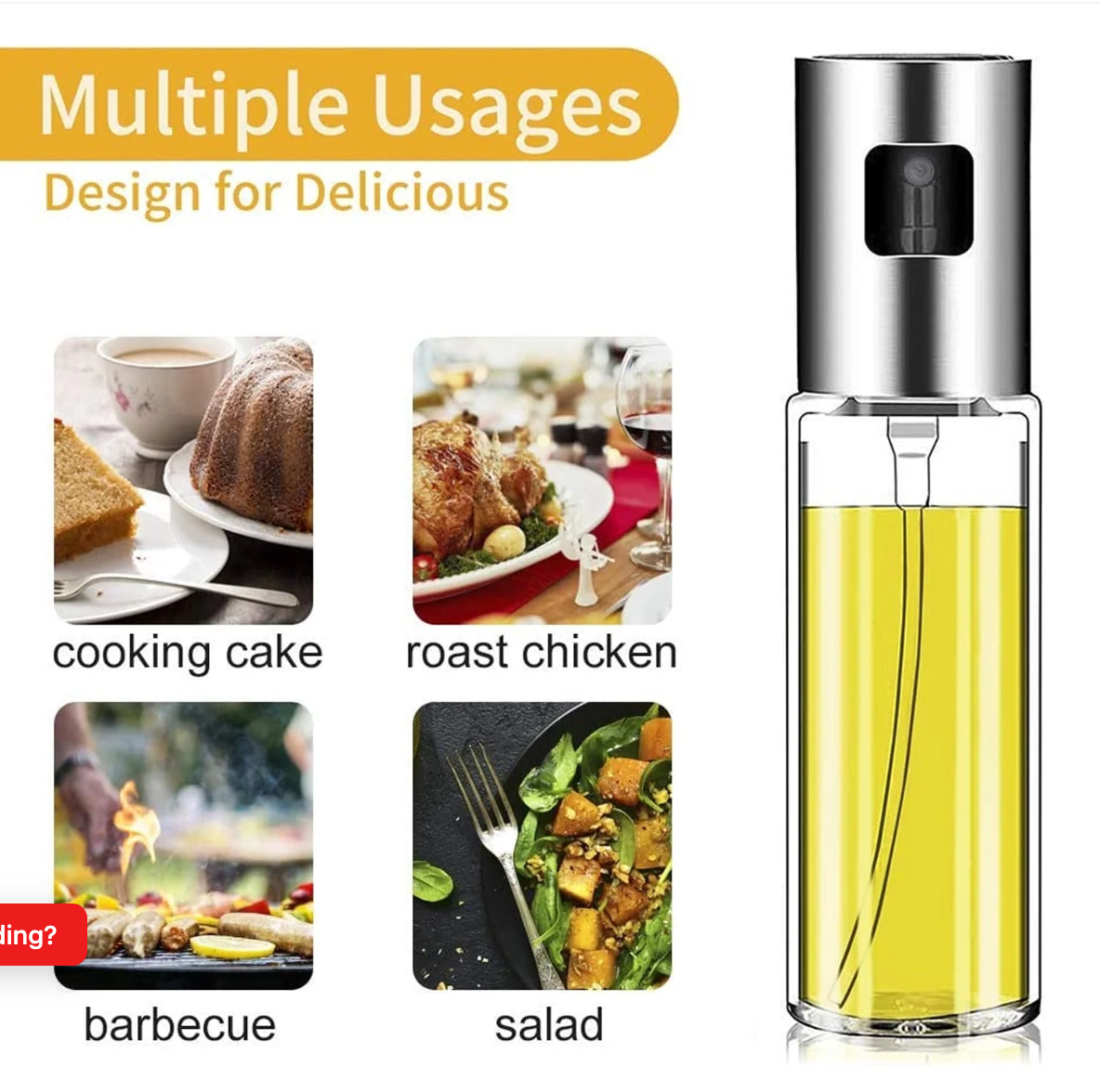 HomeJoy Oil Sprayer – 100ML
