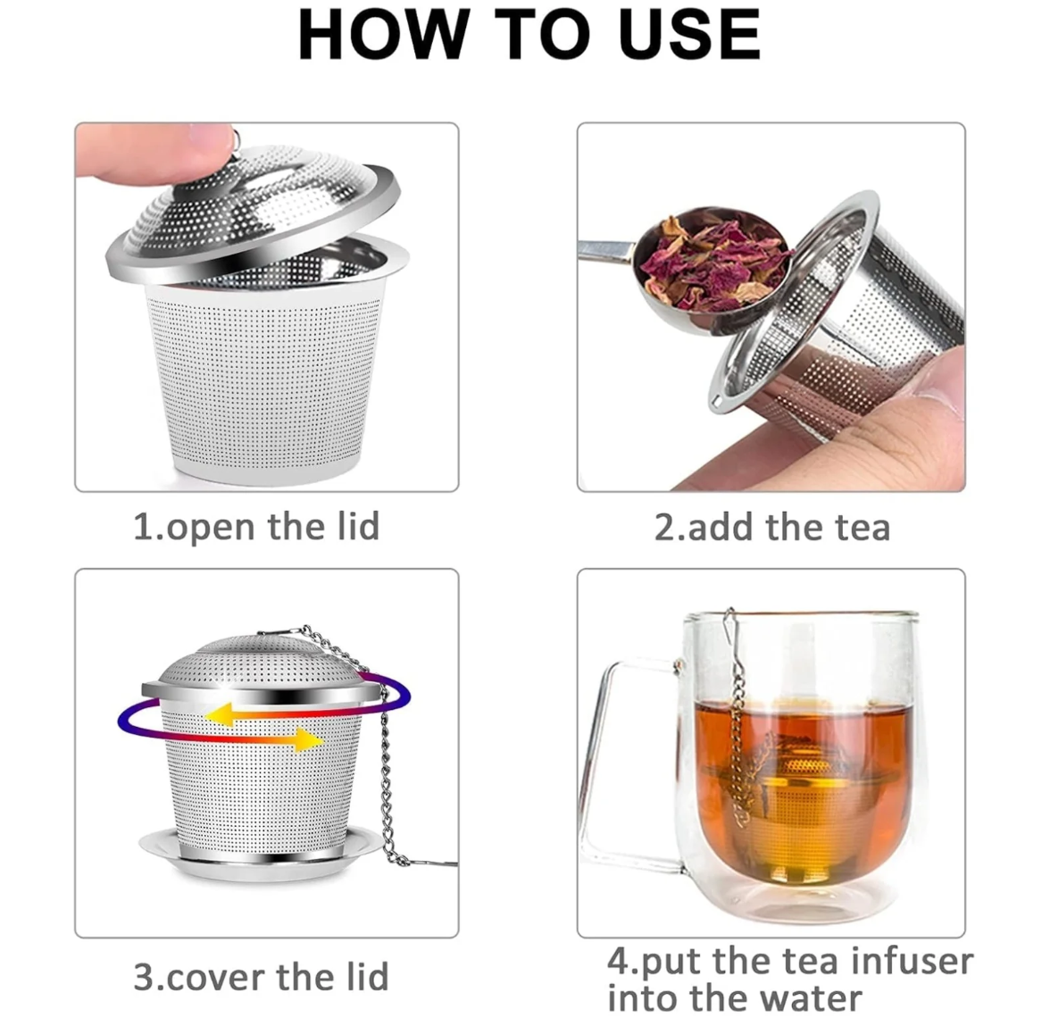 HomeJoy Stainless Steel Tea Filter
