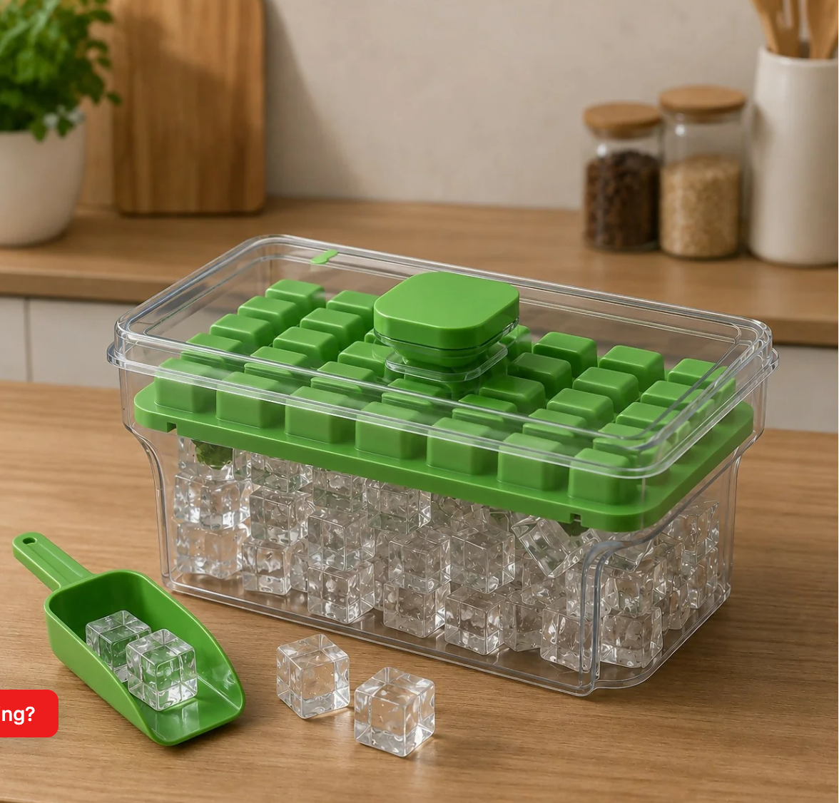 HomeJoy Ice Cube Tray – With Storage & Scoop