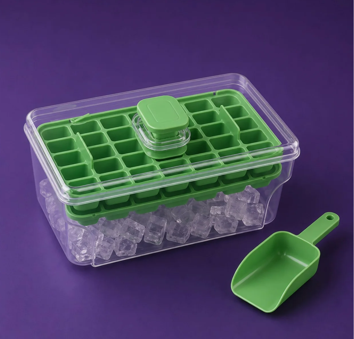 HomeJoy Ice Cube Tray – With Storage & Scoop