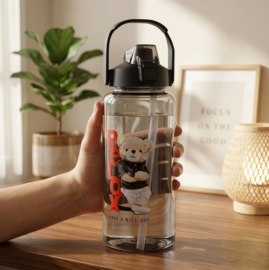 Kids Water Bottle Set – 3-Piece Cartoon Leak-Proof Set