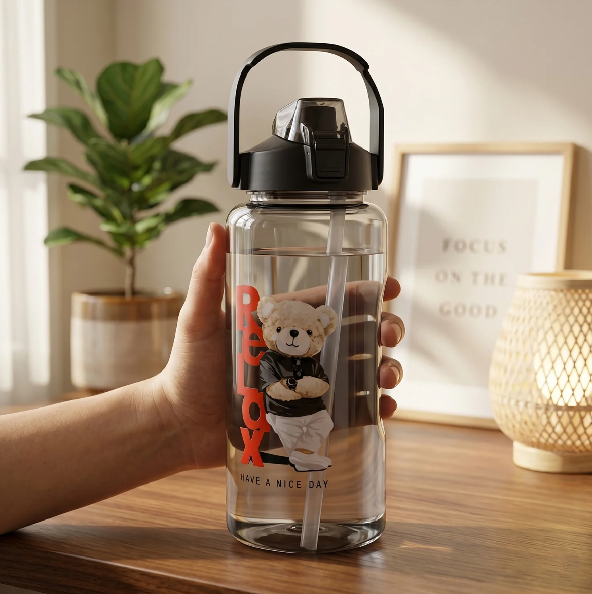 Kids Water Bottle Set – 3-Piece Cartoon Leak-Proof Set