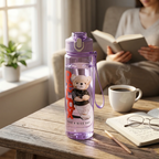Kids Water Bottle Set – 3-Piece Cartoon Leak-Proof Set