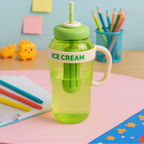 Ice Cream Water Bottle – 1300ML Leakproof Sipper with Straw