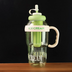 Ice Cream Water Bottle – 1300ML Leakproof Sipper with Straw
